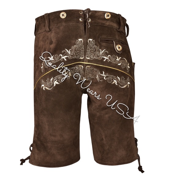 Men Oktoberfest Authentic lederhosen shorts - Picture 5 of 6